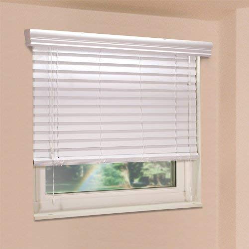 Fauxwood Impressions 72003500 35-Inch by 72-Inch Window Blinds, White