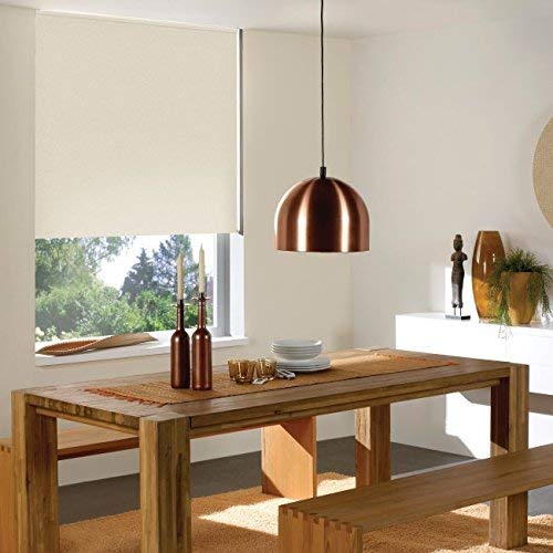 Cordless Roller Shades, Any Size 19-96 Wide, 70W x 59H, Reminiscent Blackout Beige