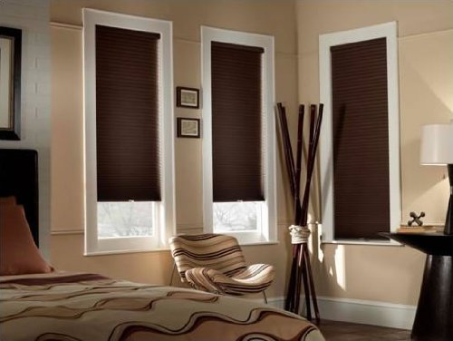 Sunlera Cordless 9/16 Inch Blackout Single Cell Shades 30 In X 60 In Mushroom