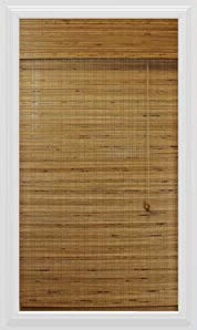 Calyx Interiors Bamboo Roman Shade, 34-Inch Width by 54-Inch Height, Dali Tuscan