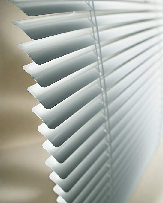 Made-to-Order Standard Mini Blinds, 1-inch Aluminum Slats, 47W x 39H, Almond