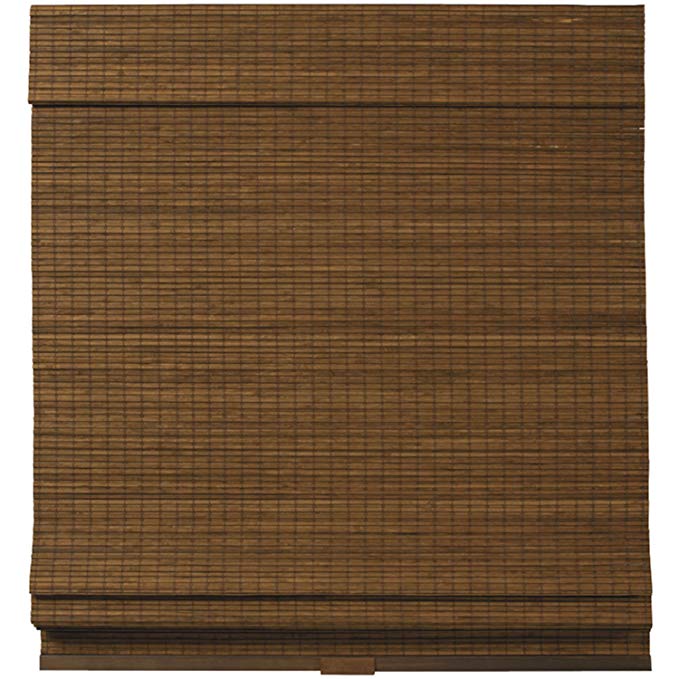 Cordless Woven Wood Bamboo Roman Shade Brown (43x64)