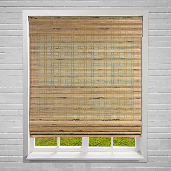 Calyx Interiors Bamboo Roman Window Blinds Shades, 40