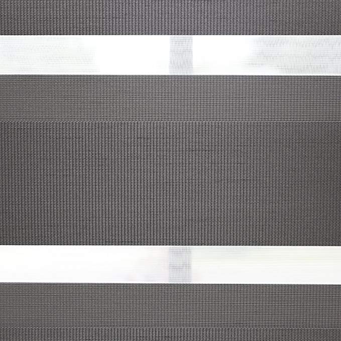 Best Home Fashion Pemium Blackout Duo Roller Window Shade - Grey - 28