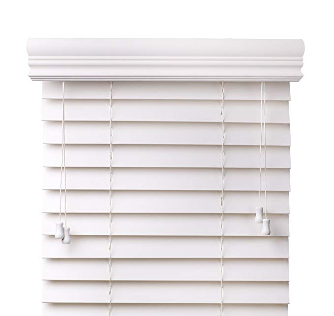 Premium 2 inch faux wood blinds, Snow White, 30 5/8 x 60