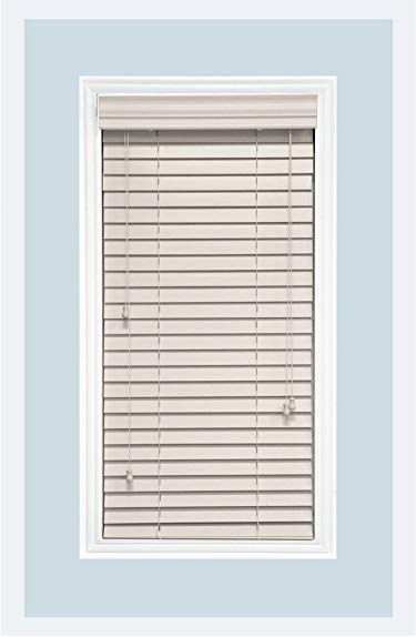 Delta Blinds Supply Custom-Made, Premium Real Wood Horizontal Window Blinds, 2 Inch Slats, Inside Mount, White, Inside Window Size: 23.5