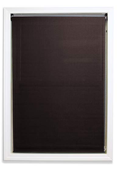 Arlo Blinds Brown/Black 5% Solar Shade with Continuous Chain - Size: 48
